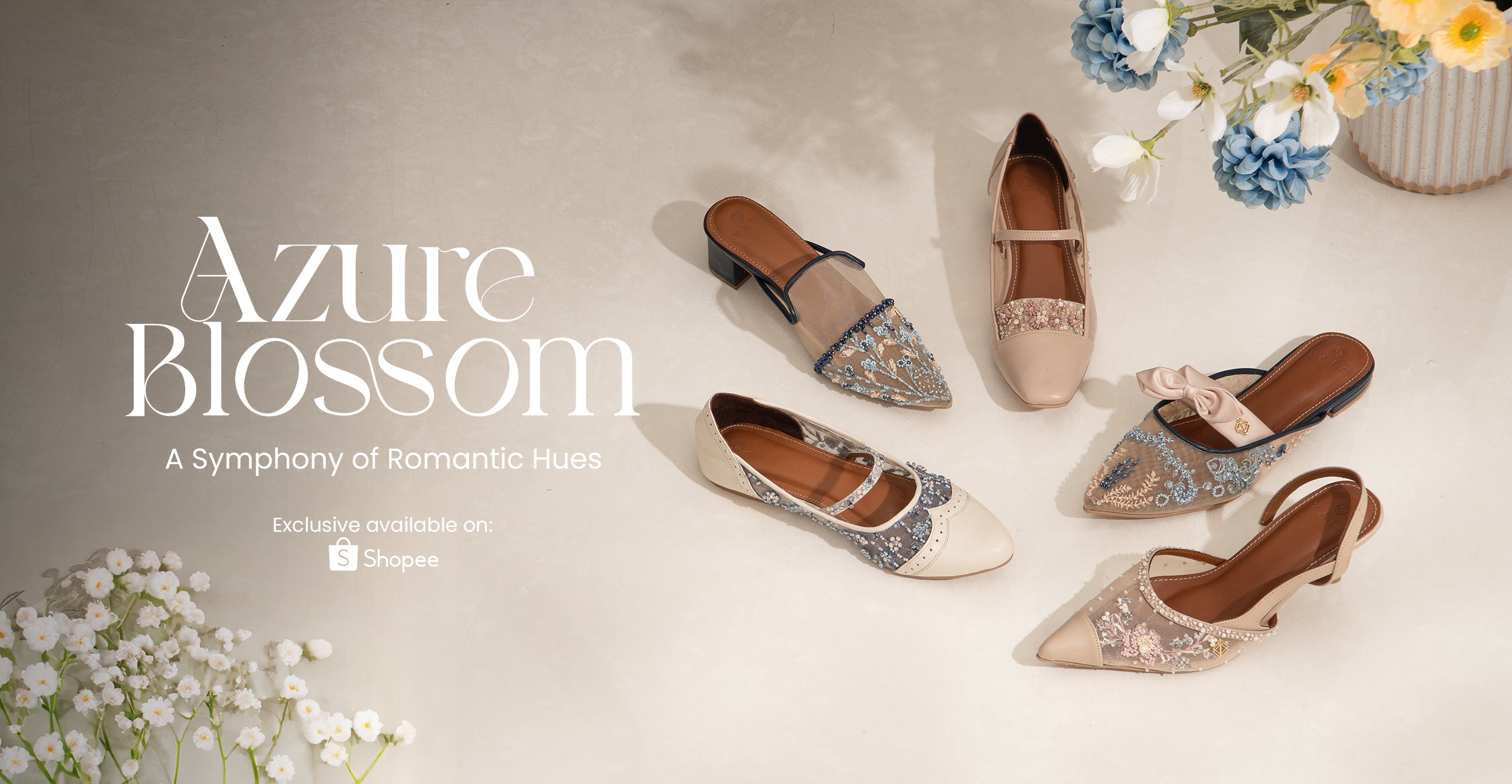 Azure Blossom - Shoes