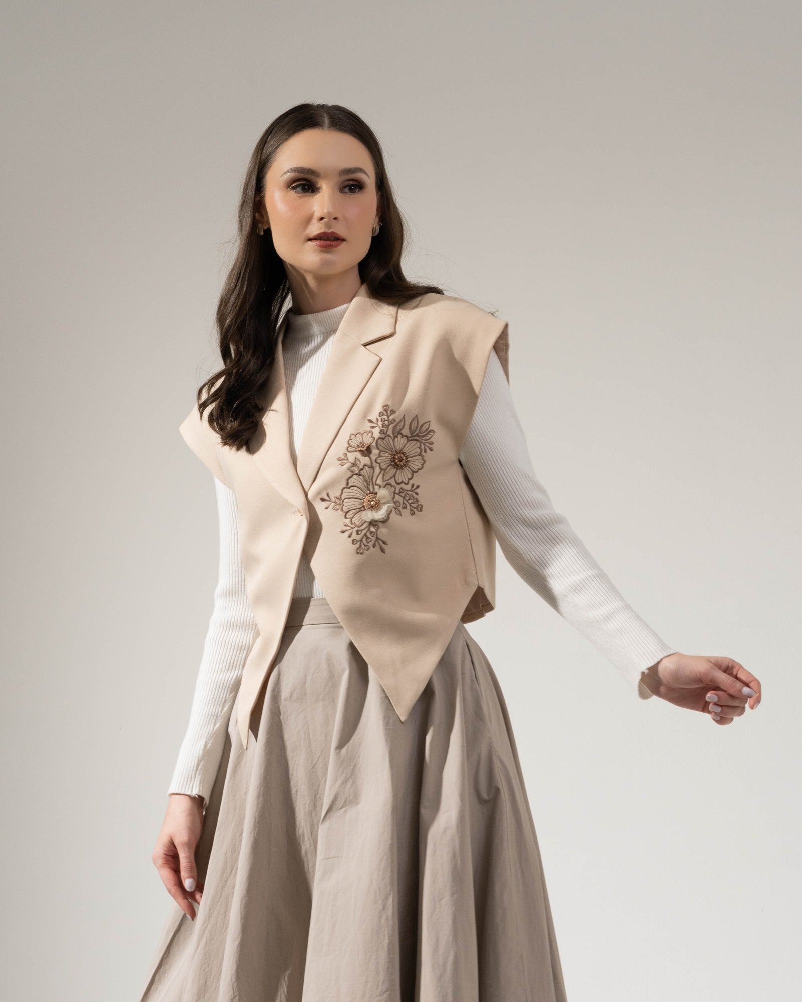 トップス Vandmary Rejina vest set beige andmary Rejina vest set