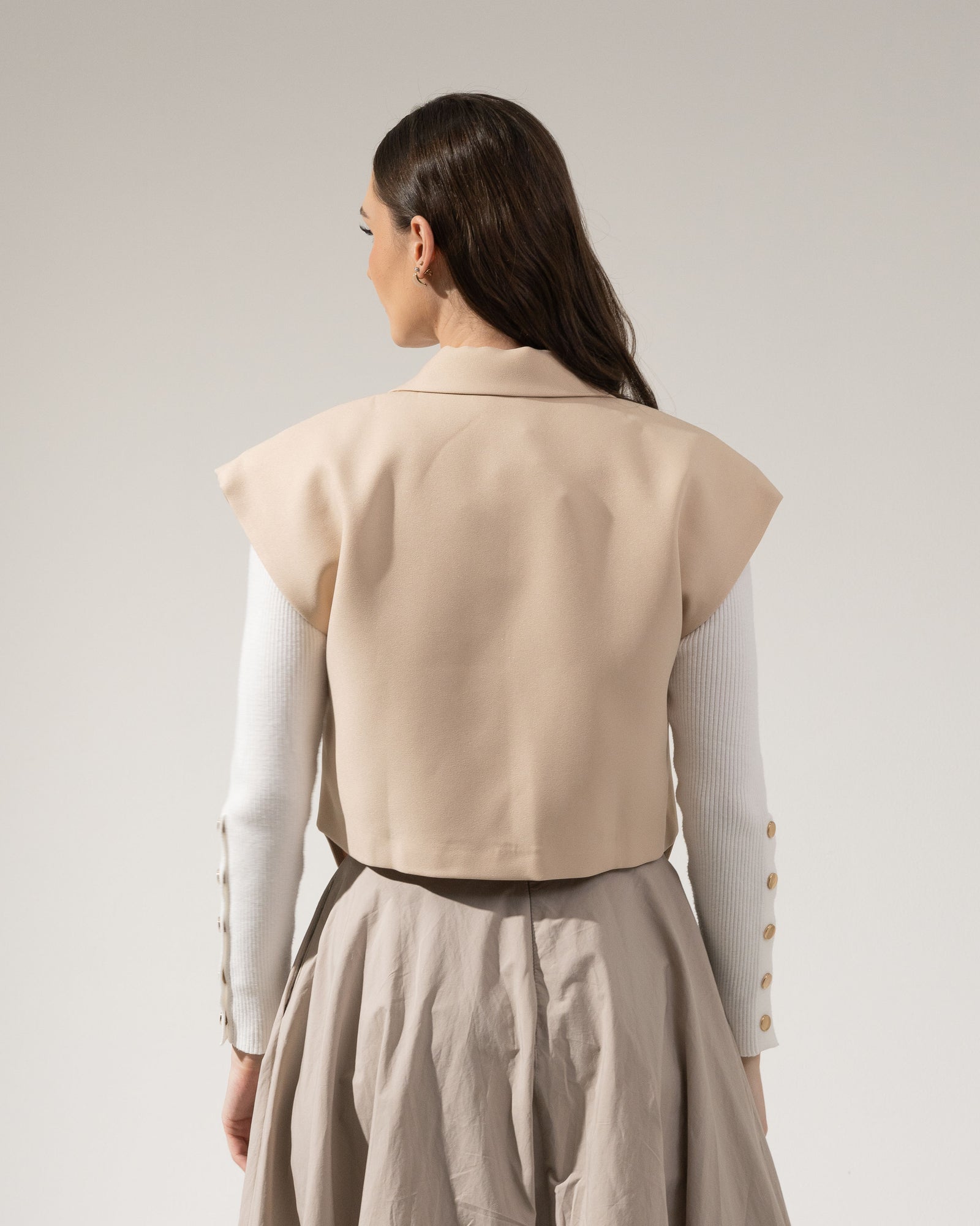 ASEEDONCLOUD / Tea garden vest 「Beige」S rennes — Aseedonclöud | Tea Garden Knit Vest in Beige